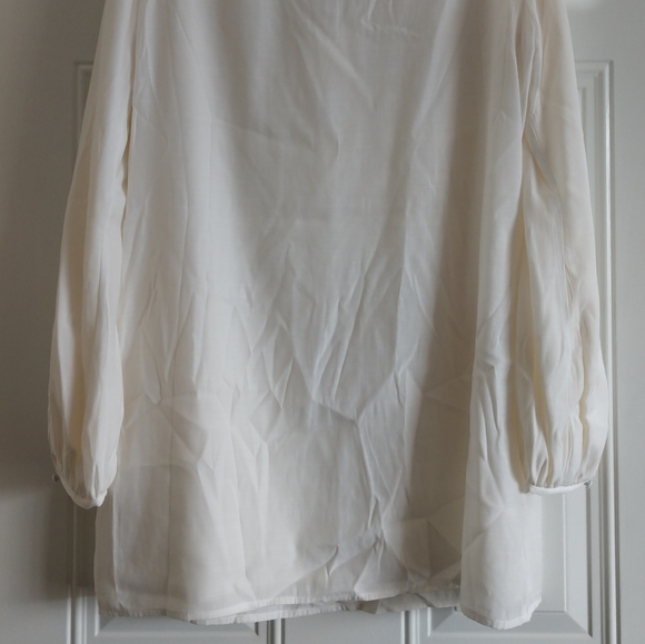 THE JETSET Size L NWT Ivory Embroidered Sheer Marrakesh Long Sleeve Tunic Dress - Picture 9 of 17